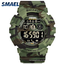 Relojes deportivos SMAEL 8013, relojes de pulsera digitales para hombre, cronógrafo militar, relojes con pantalla LED de camuflaje militar